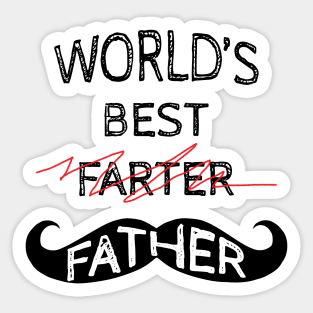 Worlds best Farter Gift for Father Printed | Father's day Gift Sticker